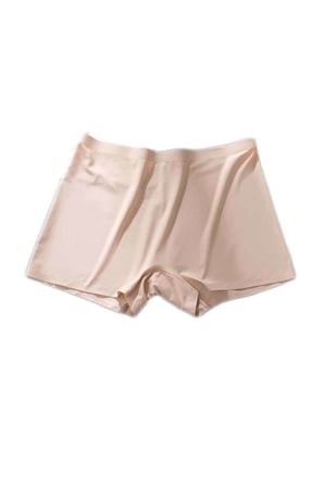 Kadın Dikişsiz Görünmez İz Yapmaz Mini Şort Boxer Ten — Beden: XL