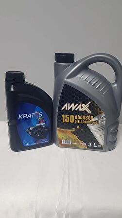 AWAX SAE 150 3 LT ASANSÖR VE DİŞLİ BAKIM YAĞI ATF 1 LT MOTOR YAĞI HEDİYELİ