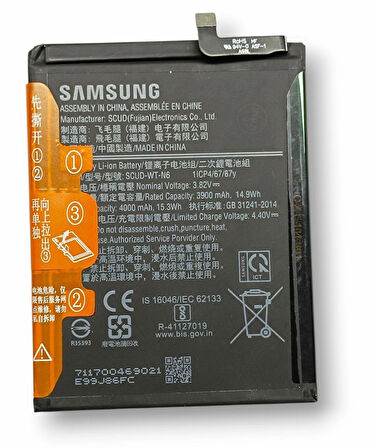 Samsung Galaxy A10s Batarya Samsung SM-A107 Batarya SCUT-WT-N6 Uyumlu Batarya