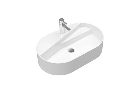 Livello Tezgahüstü Batarya Delikli Lavabo (65cm)