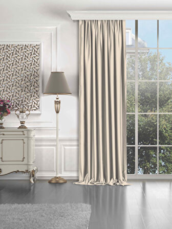 Quartz Blackout Taş Rengi Karartma Perde