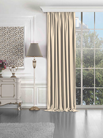 Quartz Blackout Koyu Bej Rengi Karartma Perde