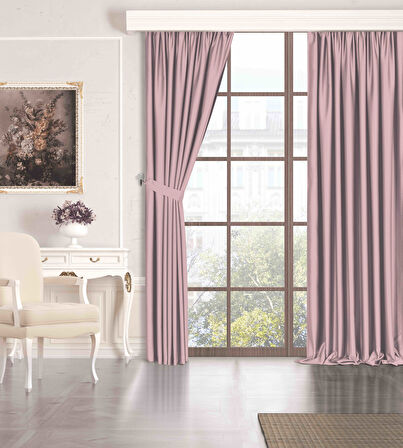 Quartz Blackout Açık Gülkurusu Rengi Karartma Perde