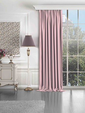 Quartz Blackout Açık Gülkurusu Rengi Karartma Perde