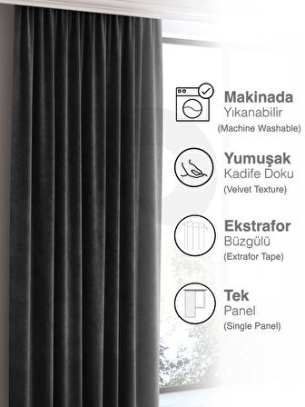 Home Daily Series Siyah Rengi Ada Fon Perde