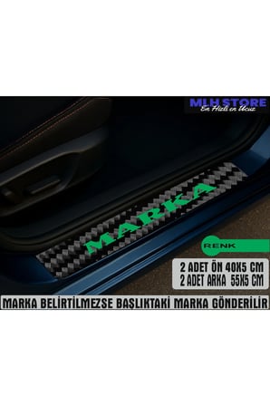 Ford Bronco Sport İle Uyumlu 4 Adet Karbon Kapı Eşiği Koruma