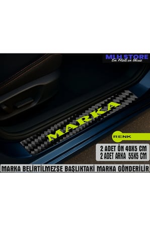 Nissan Pathfinder İle Uyumlu 4 Adet Karbon Kapı Eşiği Koruma