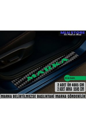 Honda Accord İle Uyumlu 4 Adet Karbon Kapı Eşiği Koruma