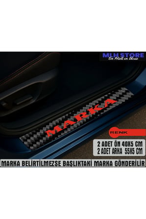 Volkswagen Arteon İle Uyumlu 4 Adet Karbon Kapı Eşiği Koruma