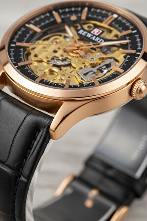 Reward Siyah Deri Kordon Erkek Kol Saati LA142270