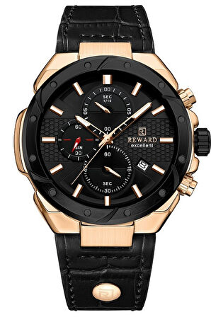 Reward Siyah Deri Kordon Erkek Kol Saati LA147296
