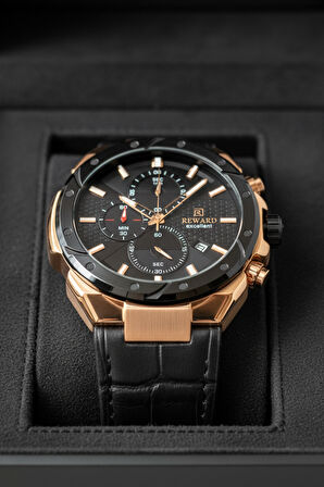 Reward Siyah Deri Kordon Erkek Kol Saati LA147296