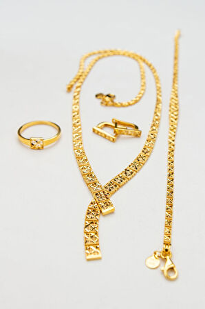 22 Ayar Füzyon Döküm Altın Set SETXQST465