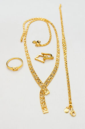 22 Ayar Füzyon Döküm Altın Set SETXQST465