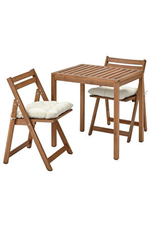 NÄMMARÖ Masa ve Sandalye Seti, Açık Kahverengi, Kuddarna Bej