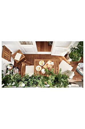 NÄMMARÖ Masa ve Sandalye Seti, Açık Kahverengi, Kuddarna Bej