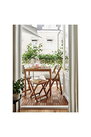 NÄMMARÖ Masa ve Sandalye Seti, Açık Kahverengi, Kuddarna Bej