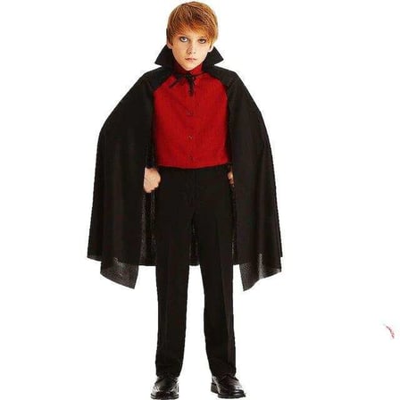 Siyah Yakalı Pelerin - Vampir Pelerin - Dracula Pelerin 90 Cm