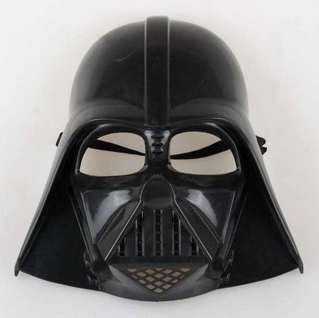 Çocuk Boy Yıldız Savaşları Wars Darth Vader Maskesi Ve 90 Cm Pelerin Seti Siyah