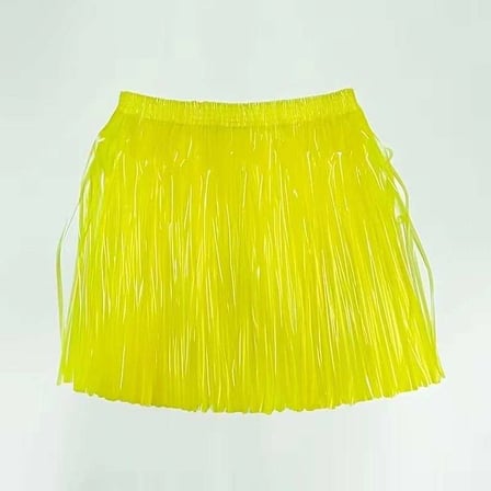 Neon Sarı Hawaii Parti Eteği 40 Cm