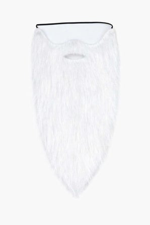Beyaz Renk Lastikli Uzun Takma Sakal 40 Cm