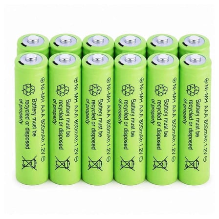 800 Mah 1.2v Aaa Ni-cd Şarj Edilebilir Pil 12 Adet