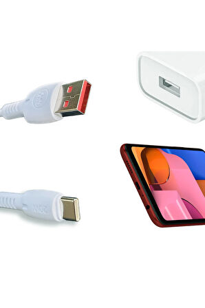 Samsung Galaxy A20 ve A20S Uyumlu Type-C Hızlı Şarj Kablosu