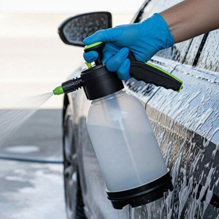2 Başlıklı 2 Litre Basınçlı Köpük ve Su Püskürtme Aparatı – Oto Yıkama, Bitki Sulama, Temizlik Spreyi