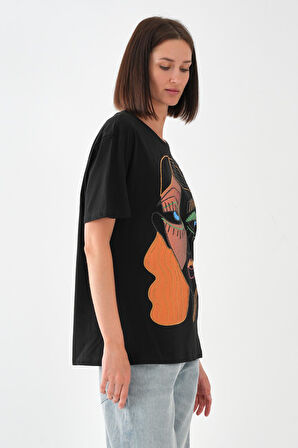 ALEXANDERGARDI Baskılı Basic Kadın T-shirt