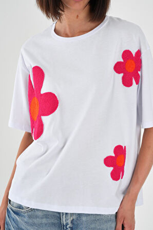 ALEXANDERGARDI Çicek Desenli Kadın T-shirt