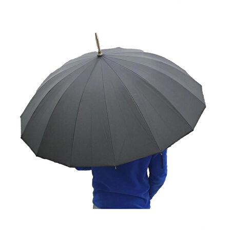 April A241G Premium Baston Şemsiye Siyah 105 Cm