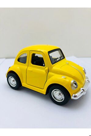 Çek Bırak Metal Beetle Vosvos Nostaljik Araba 12 Cm Koleksiyonluk Diecast Açılır Kapılı