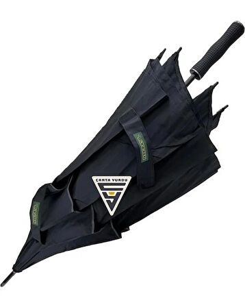 April A-250G Protokol Şemsiyesi Çift Katmanlı Şemsiye 130 cm Siyah