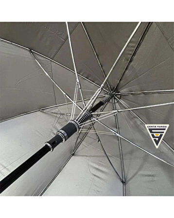 April A-250G Protokol Şemsiyesi Çift Katmanlı Şemsiye 130 cm Siyah