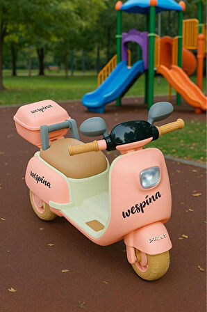 Motorsiklet 3Tekerli Akülü Motor Müzik Çalarlı Uzaktan Kumandalı 50kilo Kapasite 1-7 Yaş  Wespina