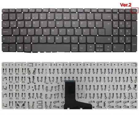 Lenovo İdeapad 3-15iml05 Type 81wb, 81wr, 82bs Notebook Klavye Füme Renk Tuş Takımı