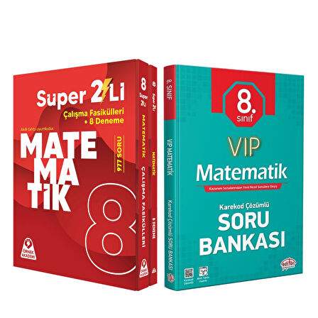 Örnek Akademi 8. Sınıf Süper İkili Matematik Seti ve Editör VİP Soru Bankası Seti 2 Kitap
