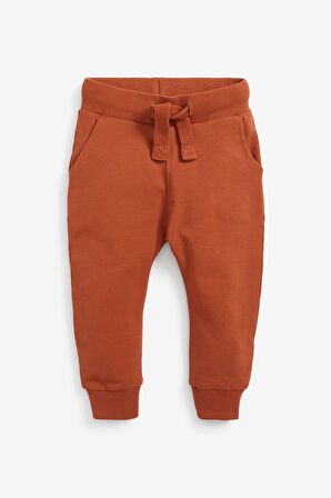 Baby % 100 Pamuklu Toprak Turuncu /Gri Jogger 5’li Eşofman Set