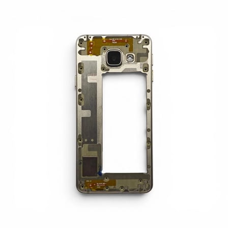 Samsung A310 Kasa Samsung Galaxy A3 2016 Gold Renk Orta Kasa Çıtalı on off Ses tuş bordu buzzer hoparlör Kamera Lens