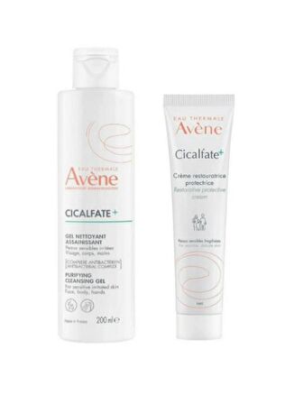 Avene Cicalfate Cream 40 ml + Cicalfate Gel Nettoyant Purifiant 200 ml