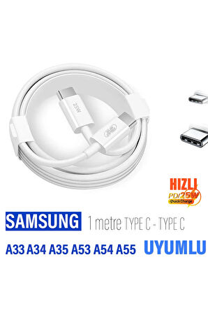 Type-C Hızlı Şarj Kablosu Samsung A33 A34 A35 A53 A54 A55 Şarj Kablosu 60W