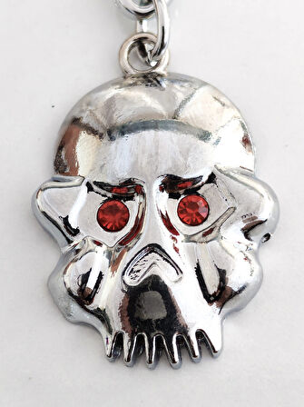 Kırmızı Gözlü İskeletor Kafatası metal Anahtarlık