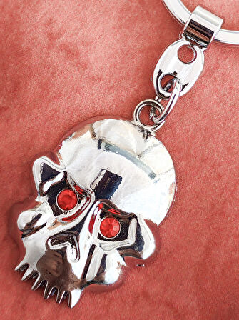 Kırmızı Gözlü İskeletor Kafatası metal Anahtarlık