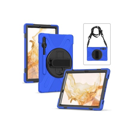 Samsung Galaxy T737 Tab S7 Fe 12.4 Kılıf Amazing Tablet Kapak - Mavi iegxx