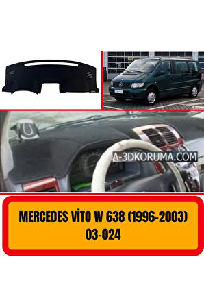 Mercedes -benz Vito W638 1996-2003 Ön Örtüsü Göğüs Panel Torpido Koruma Koruyucu Kılıfı Halısı