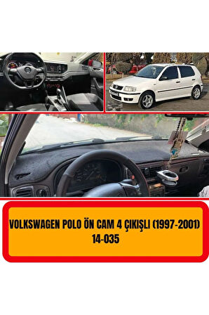 Volkswagen Polo 1997-2001 ( 4 Havalandırma Delikli ) Torpido Koruma Koruyucu Halisi Örtüsü Aksesuar