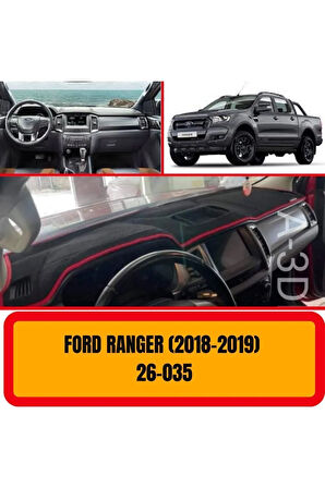 Ford Ranger (2018-2019) Torpido Koruma Koruyucu Kilifi Halisi Örtüsü Aksesuar Yedek Parça