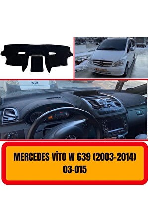 Mercedes-benz Vito Siyah 2003-2014 Ön Torpido Koruma Koruyucu Kilifi Halisi Aksesuarları Yedek