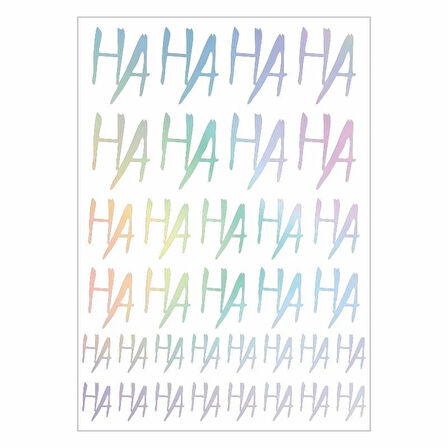 GOGO A4 STİCKER HA HA HAHA HOLOGRAM TEK PAKET ÇOKLU STİCKER