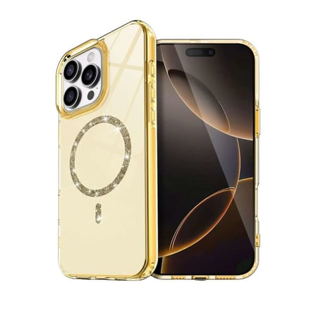İphone 16 Pro Live Diamond Magsafe Kapak - Sarı